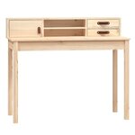 vidaXL Bureau 110x50x93 cm Bois massif de pin