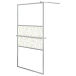 vidaXL Paroi de douche et étagère Chrome 115x195cm Verre ESG&Aluminium
