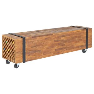 vidaXL Meuble TV 110x30x32 5 cm Bois de teck massif