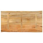 vidaXL Dessus de table 110x60x2 5 cm bord vivant bois massif manguier