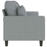 vidaXL Canapé à 3 places Gris clair 180 cm Tissu
