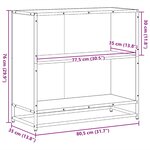 vidaXL Bibliothèque chêne sonoma 80 5x35x76 cm bois d'ingénierie