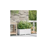 vidaXL Pots de jardin Blanc 80 x 40 x 37.5 cm Acier
