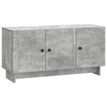 vidaXL Meuble TV 99 x 34 5 x 50 cm Gris béton Bois d'ingénierie