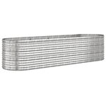 vidaXL Lit surélevé de jardin Acier galvanisé Argenté