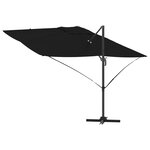 vidaXL Parasol cantilever Roma noir 352x251x260 cm en alu