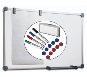 Tableau blanc 2000 MAULpro 60 x 90 cm ensemble complet Gris MAUL
