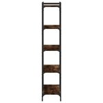 vidaXL Bibliothèque 5 niveaux chêne fumé 80x30x154cm bois d'ingénierie