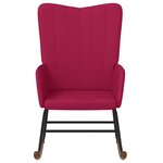 vidaXL Chaise à bascule Rouge bordeaux Velours