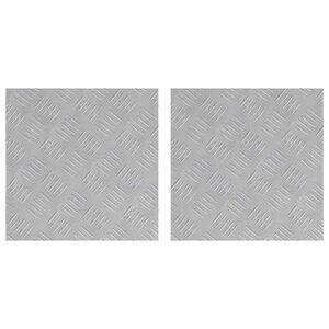 vidaXL Plaques à damier 2 Pièces Argent 40 x 40 cm Aluminium