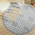 vidaXL Tapis d'extérieur gris Ø160 cm PP