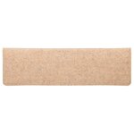 vidaXL Tapis de marches d'escalier 10 Pièces crème 65x21x4 cm aiguilleté