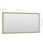 vidaXL Miroir de salle de bain Chêne sonoma 80x1 5x37 cm Aggloméré