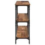 vidaXL Table console Bois vieilli 200x29x75 cm Bois reconstitué