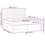 vidaXL Sommier à lattes de lit avec matelas Bleu 160x200 cm Tissu