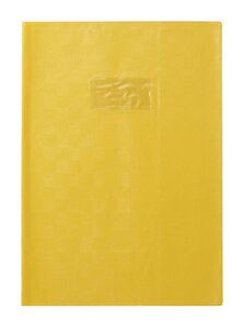 Protège-cahier Madras PVC 22/100e Avec Rabat Marque page 21x29 7 jaune CALLIGRAPHE