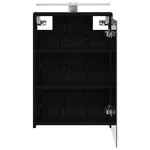 vidaXL Armoire Miroir de Salle de Bain Chêne noir 43 x 16 x 62.5 cm