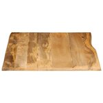 vidaXL Dessus de table 100x80x2 5 cm bord vivant bois massif manguier