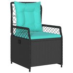 vidaXL Ensemble de salle à manger de jardin de 7 pièces en poly rattan noir