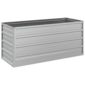 vidaXL Lit surélevé de jardin 100x40x45 cm Acier galvanisé Argenté