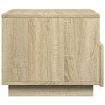 vidaXL Table basse avec lumières LED chêne sonoma 50x49x40 cm
