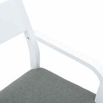 vidaXL Chaises à manger coussins 2 Pièces blanc bois massif caoutchouc