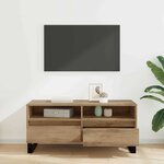 vidaXL Meuble TV avec tiroir Chêne artisanal 100 x 34 5 x 44 5 cm