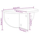 vidaXL Étagère Murale 2 Pièces Chêne artisanal 38 x 19 x 19 cm