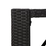 vidaXL Ensemble de bar de jardin 9 Pièces avec coussins noir poly rotin