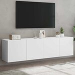 vidaXL Meubles TV muraux 2 Pièces blanc 80x30x41 cm