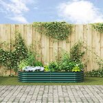 vidaXL Jardinière surélevée Vert 240 x 80 x 44 cm Acier
