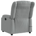 vidaXL Fauteuil de massage inclinable gris clair tissu