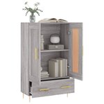 vidaXL Buffet haut sonoma gris 69 5x31x115 cm bois d'ingénierie