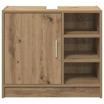 vidaXL Cabinet de Lavabo avec stockage Chêne artisanal 63 x 29 x 55 cm
