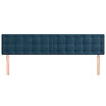 vidaXL Têtes de lit 2 Pièces Bleu foncé 90x5x78/88 cm Velours