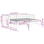 vidaXL Lit de jour avec lit gigogne et matelas noir 80x200 cm velours
