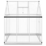 vidaXL Serre avec cadre de base argenté 169x169x202 cm aluminium