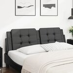 vidaXL Coussin de tête de lit Zadar noir 160 cm similicuir