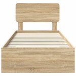 vidaXL Cadre de lit Chêne Sonoma 100 x 200 cm Bois d'ingénierie