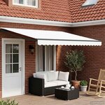 vidaXL Store rétractable manuel avec LEDs Blanc et anthracite 5 x 3 m