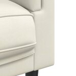 vidaXL Canapé avec coussins 3 places crème velours