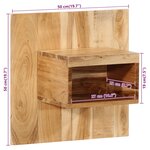 vidaXL Table de chevet 50x27x50 cm bois d'acacia solide