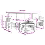 vidaXL Ensemble de canapés d'extérieur 5 pc Blanc et anthracite
