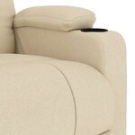 vidaXL Fauteuil de massage Crème Tissu