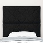 vidaXL Tête de lit avec des lumières à LED Réglable Noir 90 cm tissu