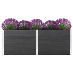 vidaXL Lit surélevé de jardin 250x50x91 cm WPC Gris