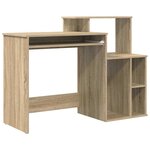 vidaXL Bureau avec Rangement Chêne sonoma 120.5 x 44 x 88.5 cm