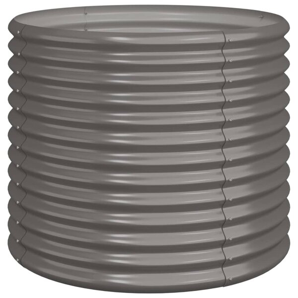 vidaXL Jardinière de jardin Acier galvanisé 80x80x68 cm Gris