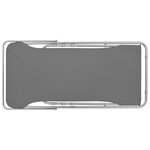 vidaXL Chaises de plage pliables lot de 2 Acier et tissu oxford Gris