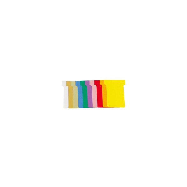 Carton De 10 Étuis De 100 Fiches En T N°1 5 - L45 X H53 X L36 X H15 Mm - Couleurs Assorties - Exacompta
